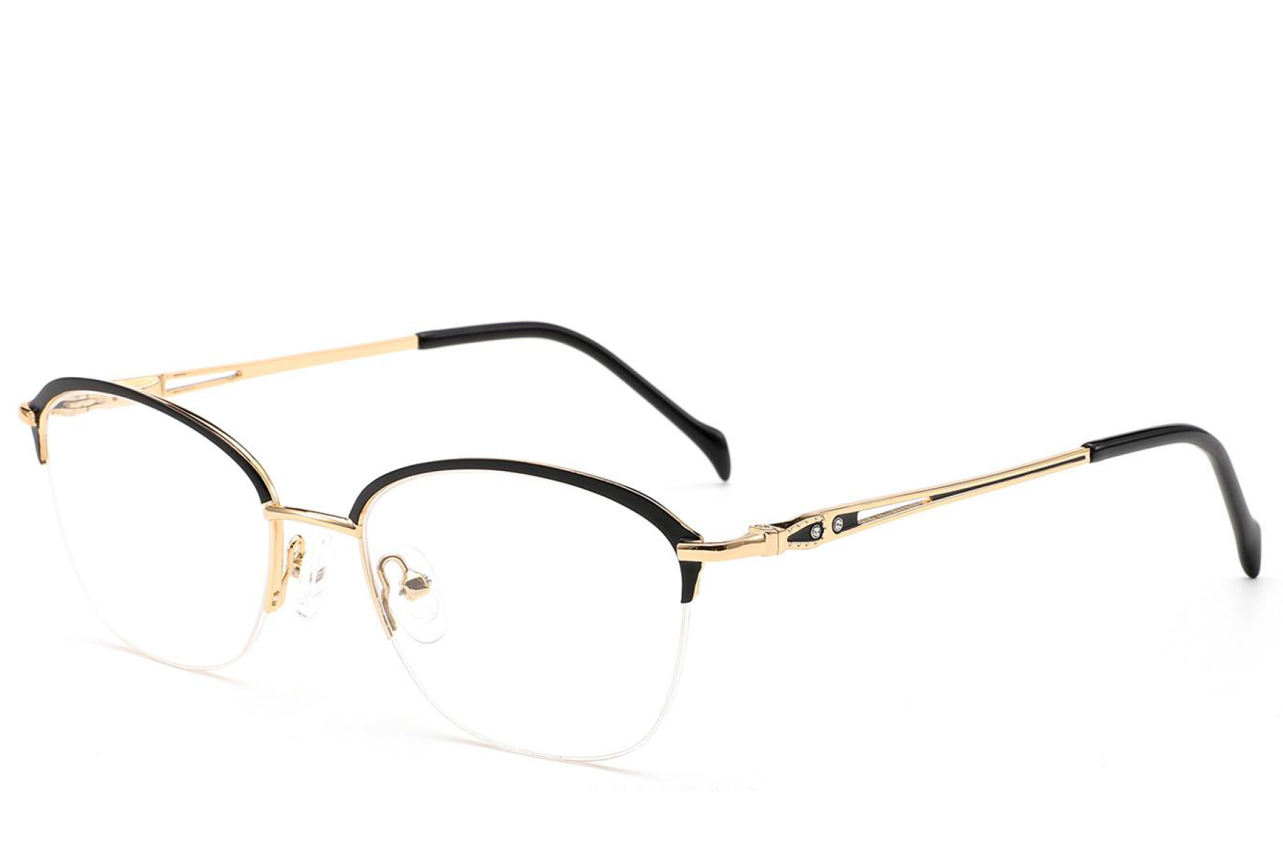 BS2012-2858_Black_Semi-rimless_Metal_Glasses_corner