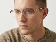 BS2012-2862_Purple_Semi-rimless_Metal_Glasses-tryon_male