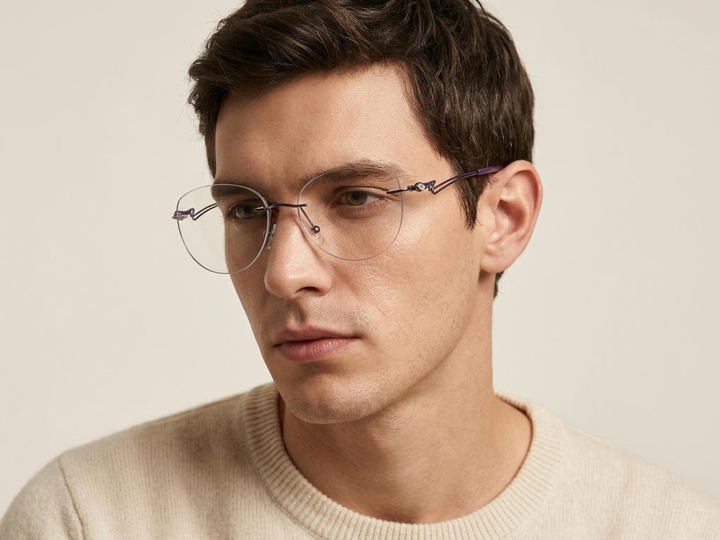 BS2012-2867_Purple_Invisible_Metal_Glasses-tryon_male