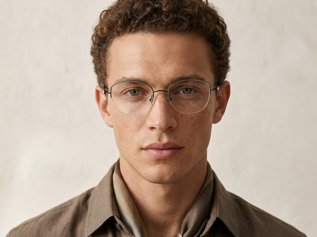 BS2012-2868_Black_Semi-rimless_Metal_Glasses-tryon_male