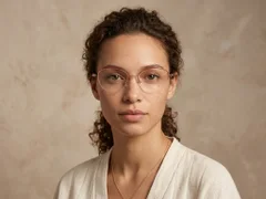 BS2012-2870_Red_Semi-rimless_Metal_Glasses-tryon_female