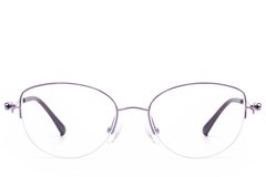 BS2012-2872_Purple_Semi-rimless_Metal_Glasses-front