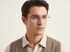 BS2012-2872_Purple_Semi-rimless_Metal_Glasses-tryon_male