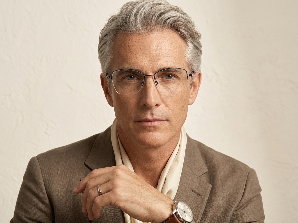 BS2012-2873_Black_Semi-rimless_Metal_Glasses-tryon_male