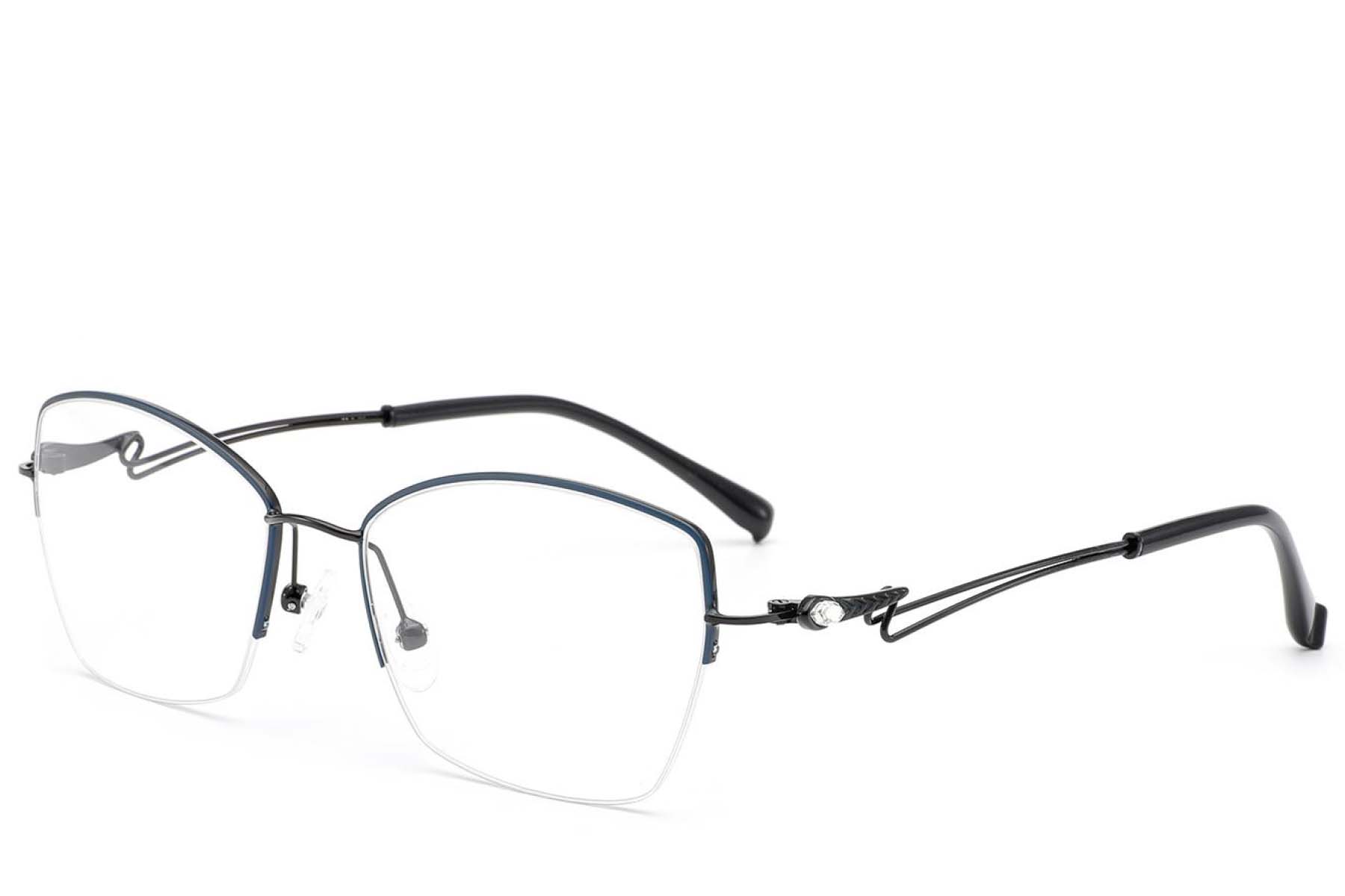 BS2012-2873_Black_Semi-rimless_Metal_Glasses_corner