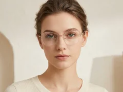 BS2012-2874_Pink_Semi-rimless_Metal_Glasses-tryon_female