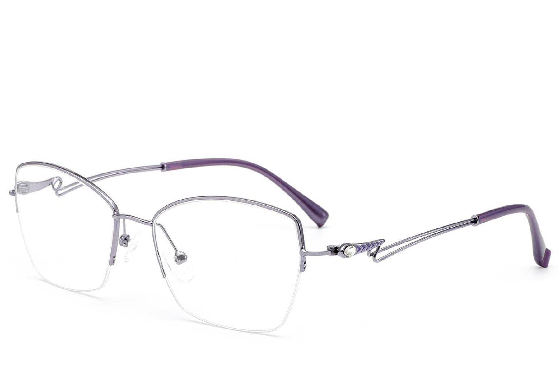 BS2012-2877_Silver_Semi-rimless_Metal_Glasses_corner