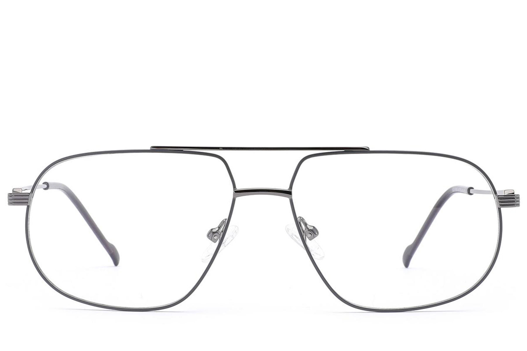 BS2012-2889_Grey_Aviator_Metal_Glasses_front