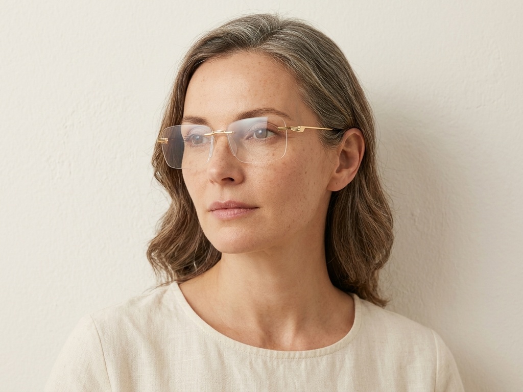 BS2012-2894_Golden_Invisible_Metal_Glasses-tryon_female