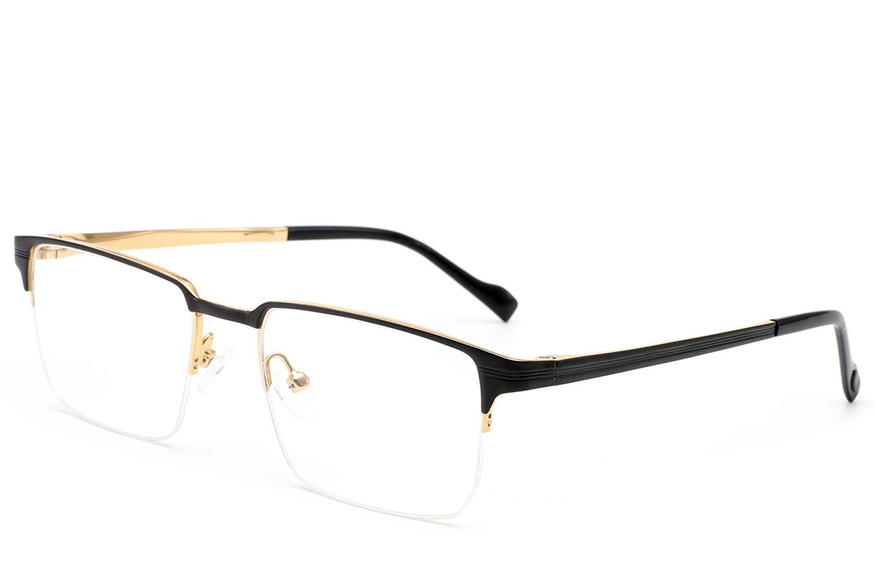 BS2012-2903_Black_Semi-rimless_Metal_Glasses_corner