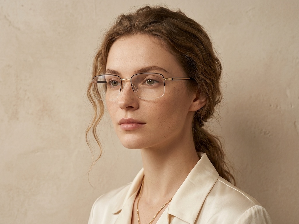 BS2012-2913_Black_Semi-rimless_Metal_Glasses-tryon_female