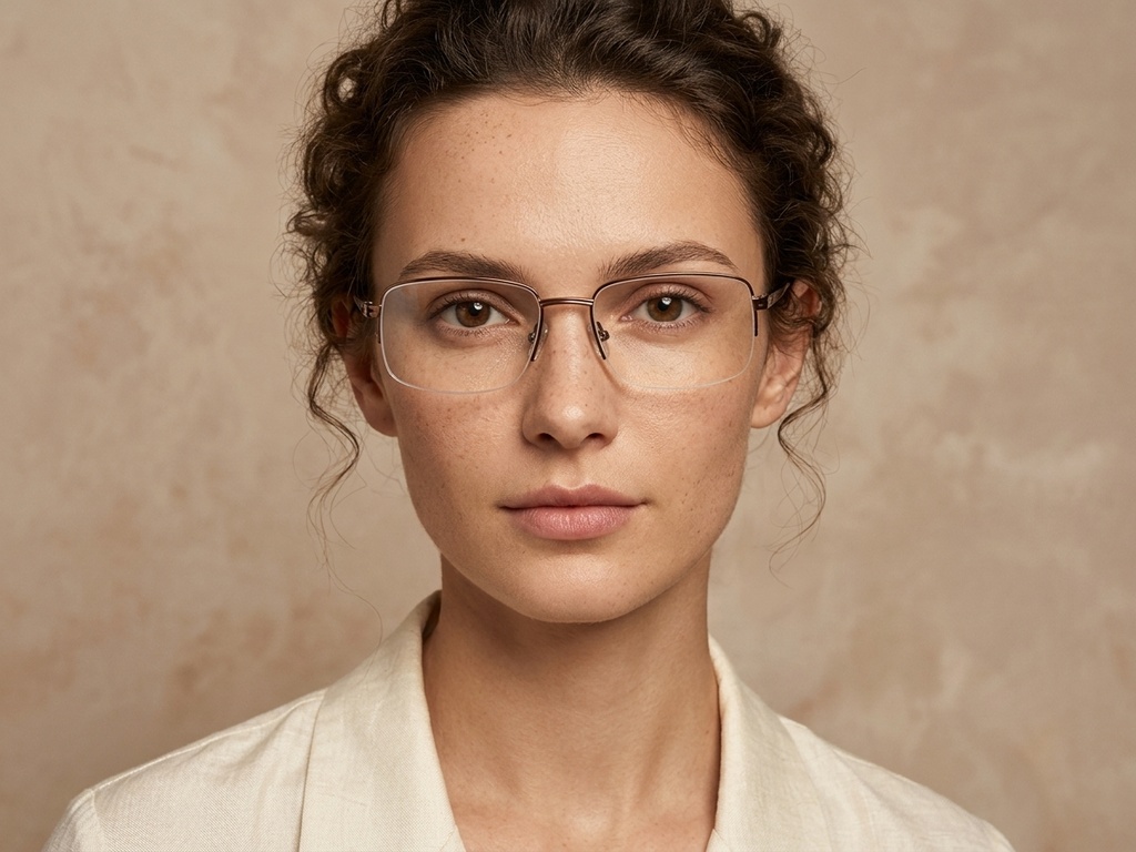 BS2012-2915_Copper_Semi-rimless_Metal_Glasses-tryon_female