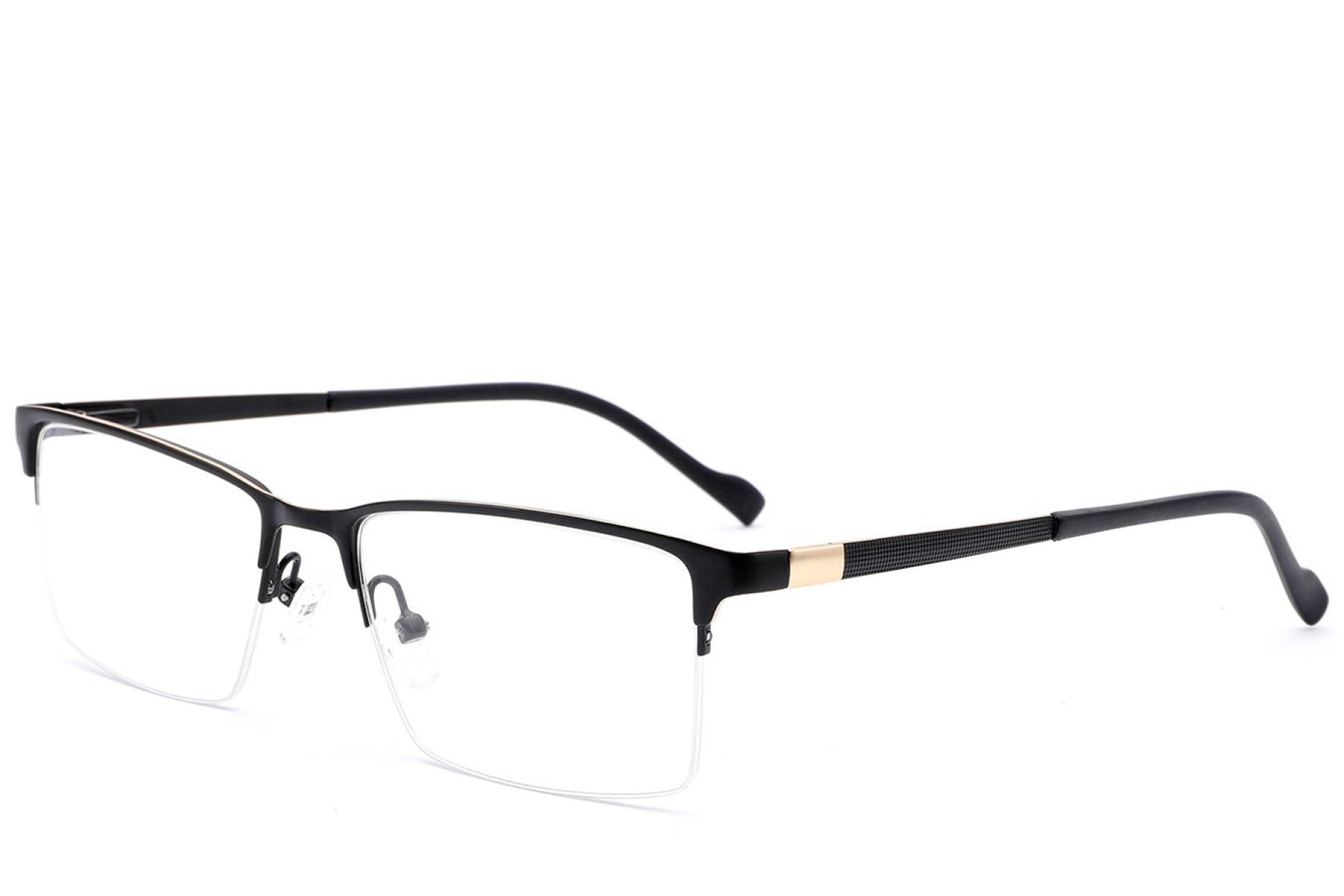 BS2012-2923_Black_Semi-rimless_Metal_Glasses_corner