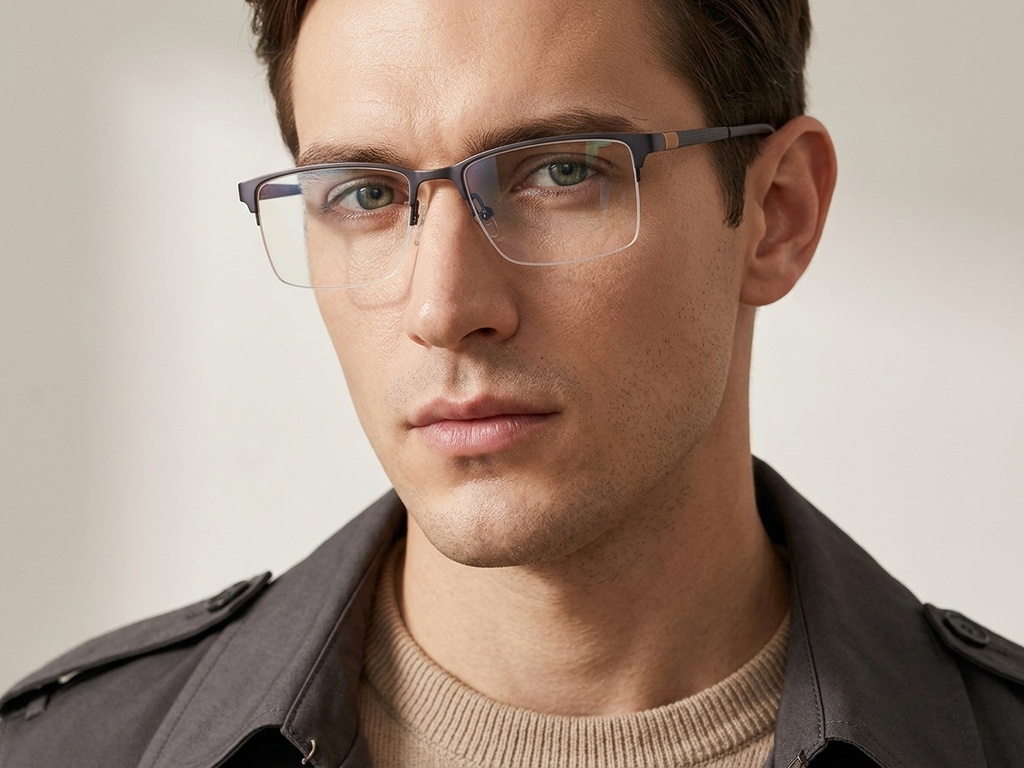 BS2012-2926_Blue_Semi-rimless_Metal_Glasses-tryon_male
