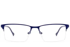 BS2012-2927_Blue_Semi-rimless_Metal_Glasses_front