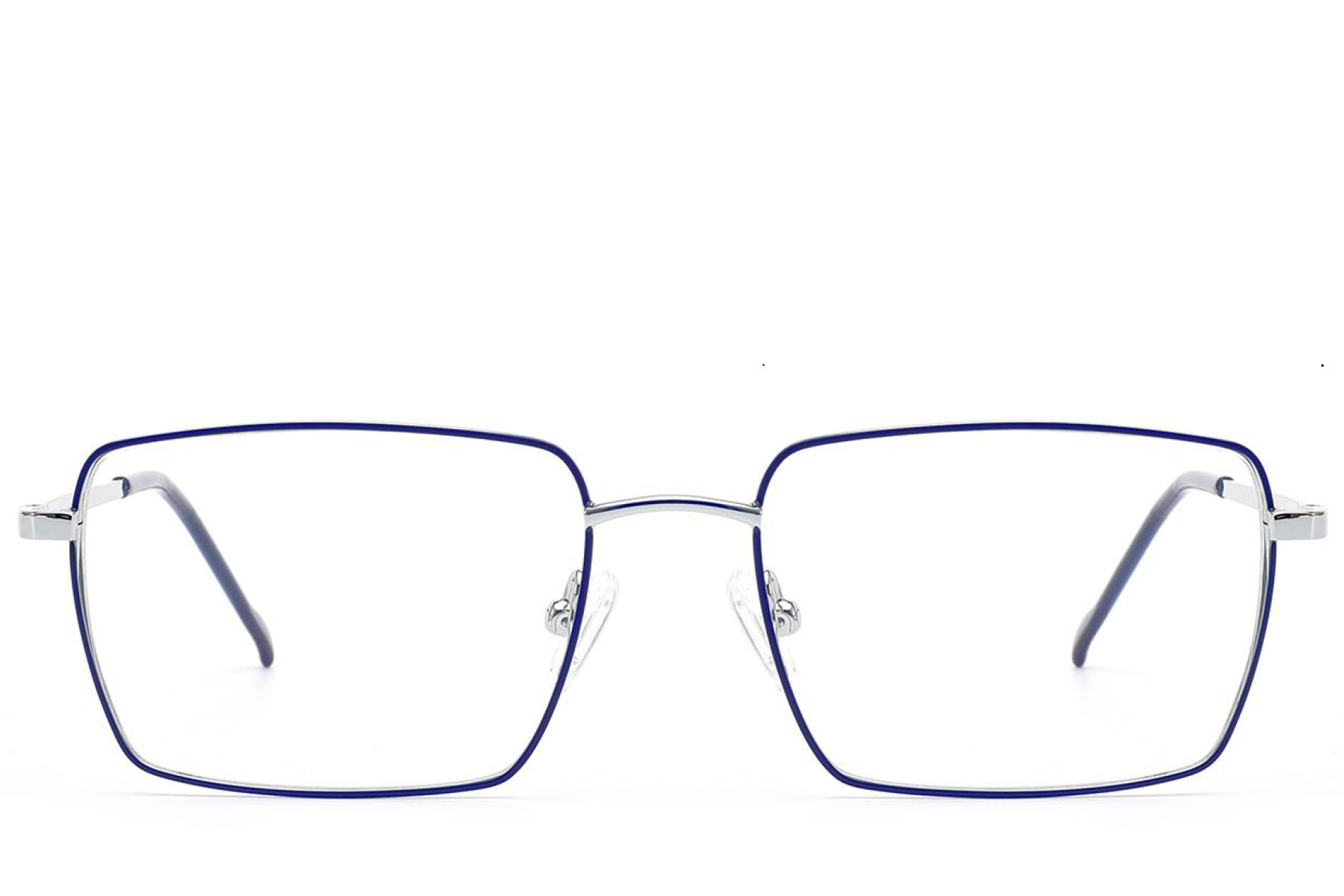 BS2012-2932_Blue_Rectangular_Metal_Glasses_front