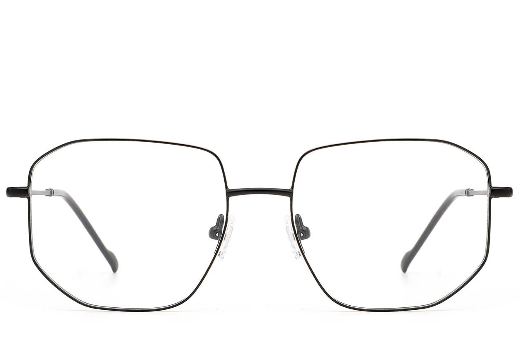 BS2012-2933_Black_Geometric_Metal_Glasses_front