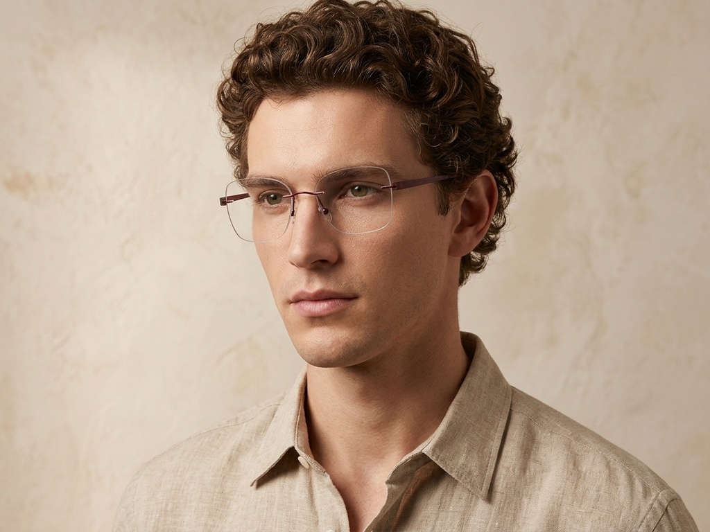 BS2012-2946_Red_Invisible_Metal_Glasses-tryon_male