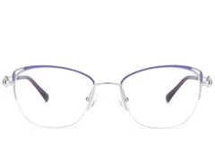 BS2012-2965_Purple_Semi-rimless_Metal_Glasses-front