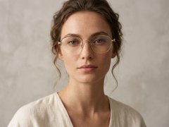 BS2012-2971_Black_Semi-rimless_Metal_Glasses-tryon_female