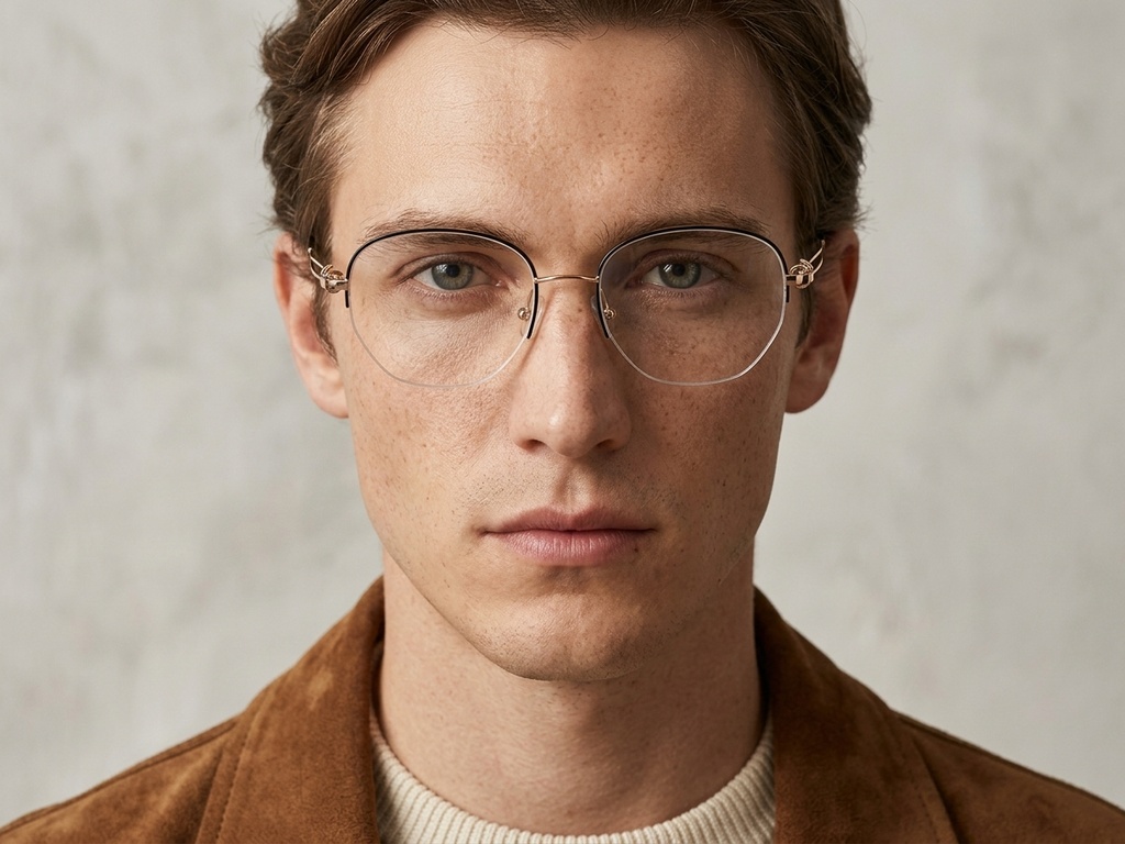 BS2012-2971_Black_Semi-rimless_Metal_Glasses-tryon_male