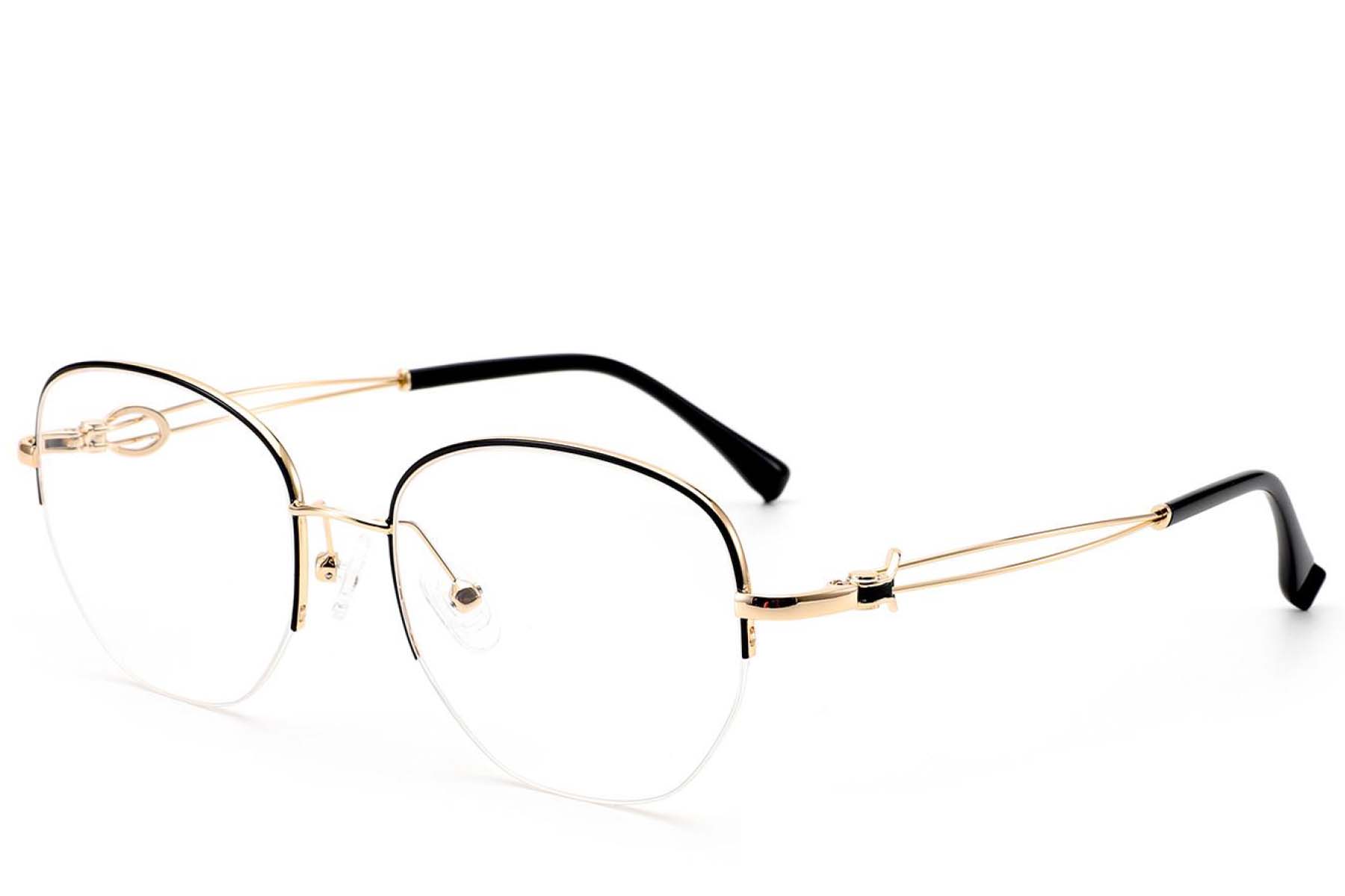 BS2012-2971_Black_Semi-rimless_Metal_Glasses_corner