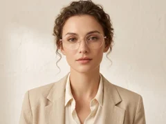 BS2012-2973_Pink_Semi-rimless_Metal_Glasses-tryon_female