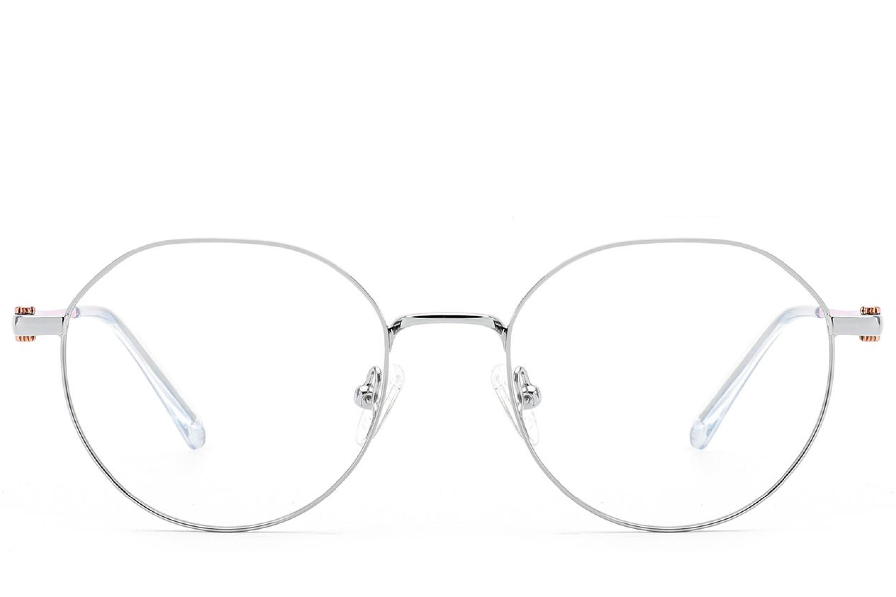 BS2012-2979_Silver_Oval_Metal_Glasses_front