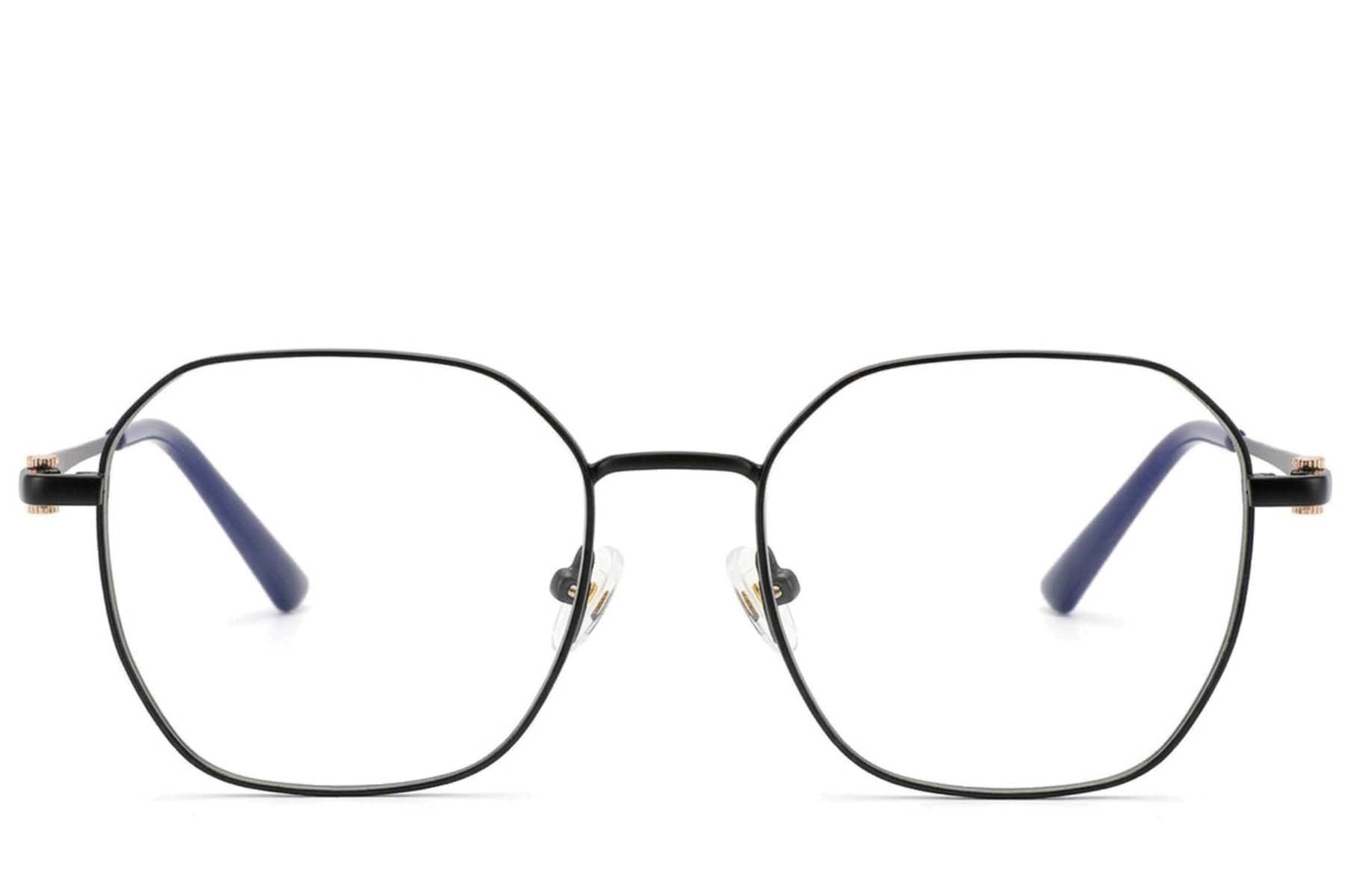 BS2012-2980_Black_Geometric_Metal_Glasses-front