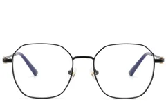 BS2012-2980_Black_Geometric_Metal_Glasses-front