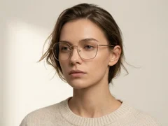 BS2012-2988_Golden_Geometric_Metal_Glasses-tryon_female
