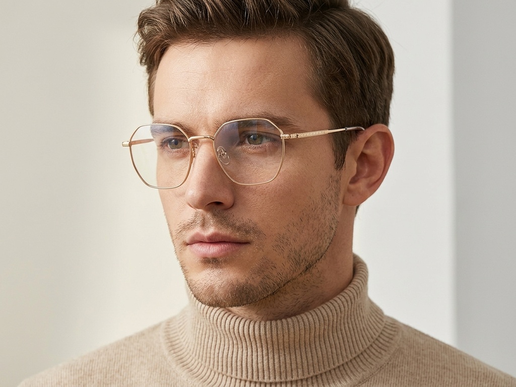 BS2012-2988_Golden_Geometric_Metal_Glasses-tryon_male