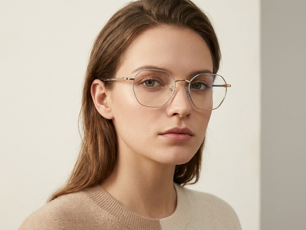 BS2012-2995_Golden_Geometric_Metal_Glasses-tryon_female