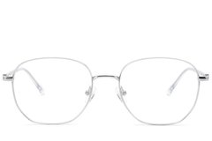 BS2012-2998_Silver_Rectangular_Metal_Glasses-front