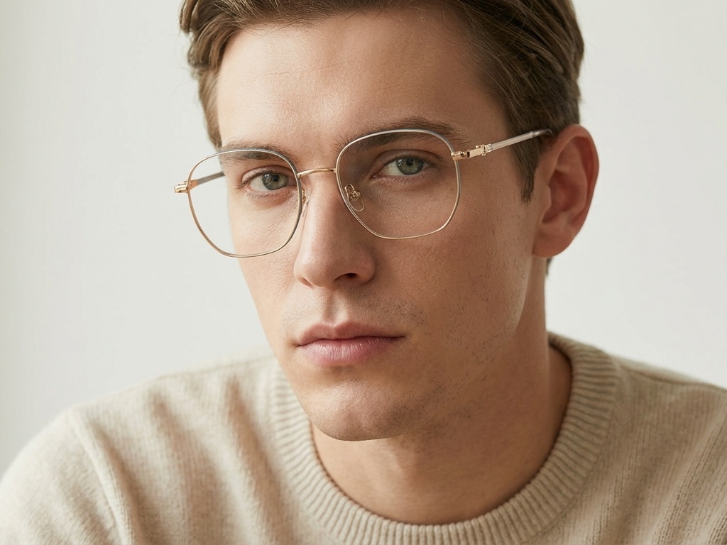 BS2012-3002_Golden_Rectangular_Metal_Glasses-tryon_male
