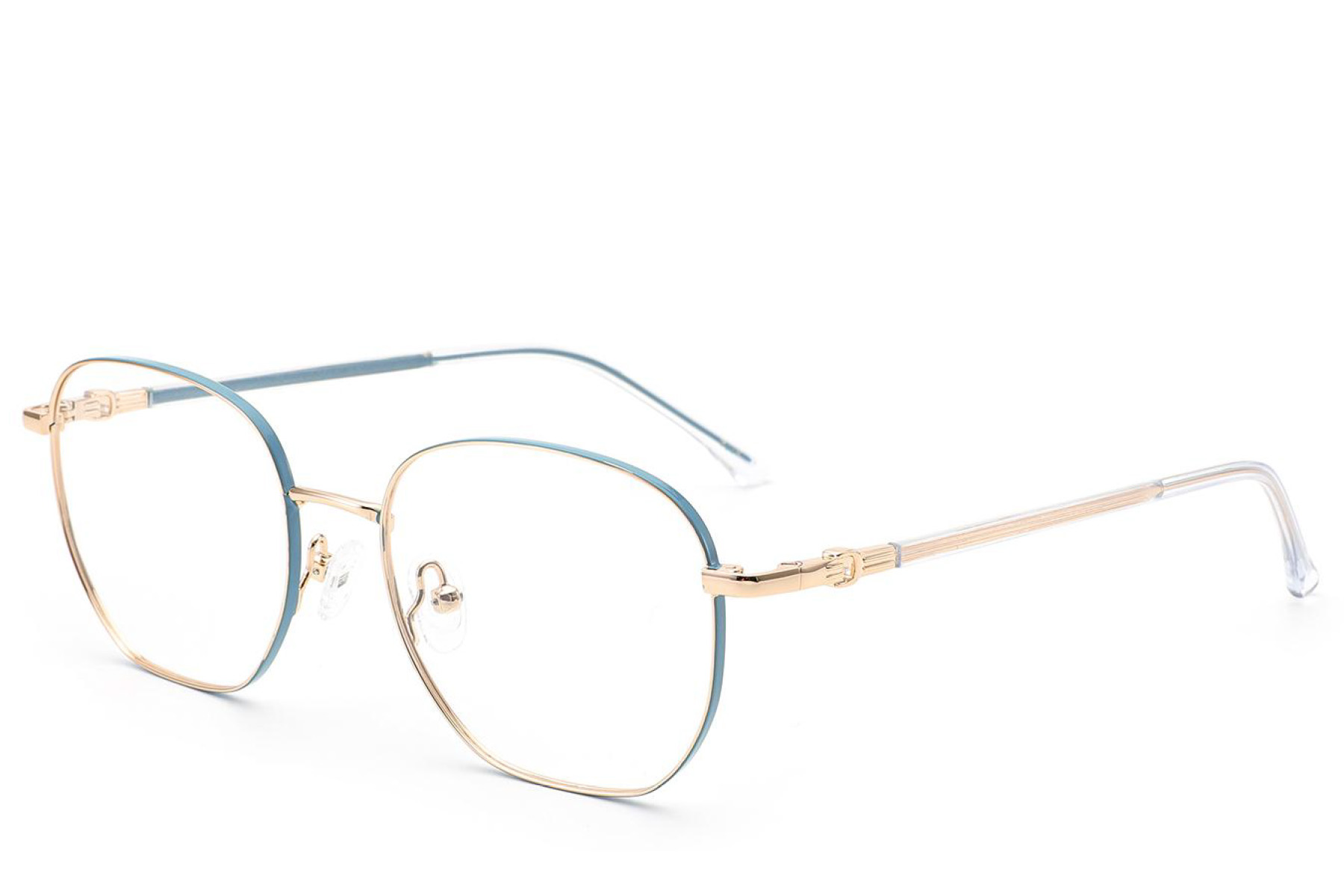 BS2012-3002_Golden_Rectangular_Metal_Glasses_corner