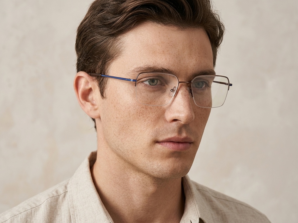 BS2012-3004_Brown_Semi-rimless_Metal_Glasses-tryon_male