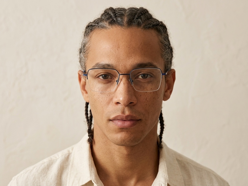 BS2012-3006_Blue_Semi-rimless_Metal_Glasses-tryon_male