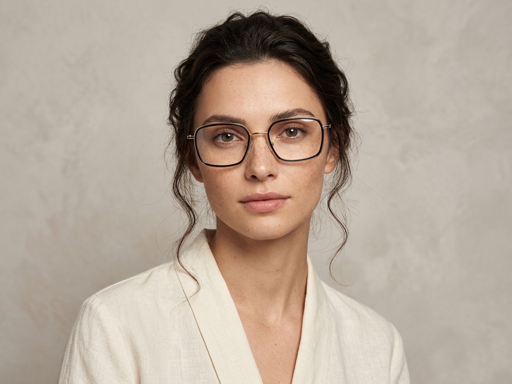 BS2012-3008_Black_Rectangular_Metal_Glasses-tryon_female