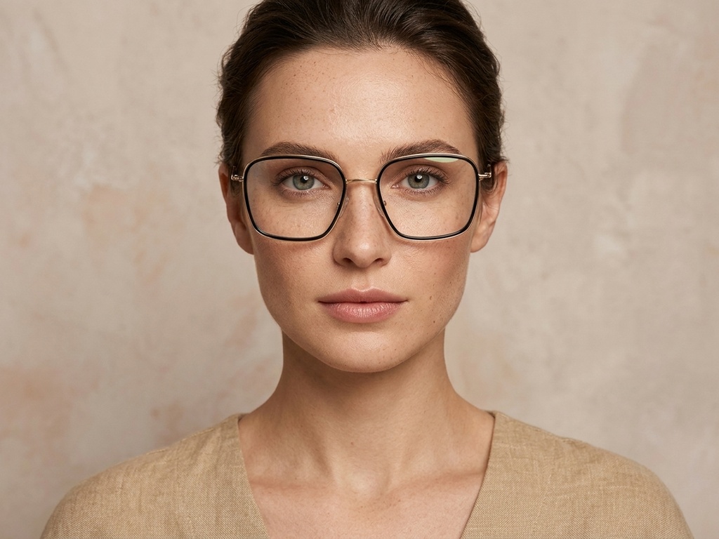 BS2012-3013_Black_Rectangular_Metal_Glasses-tryon_female