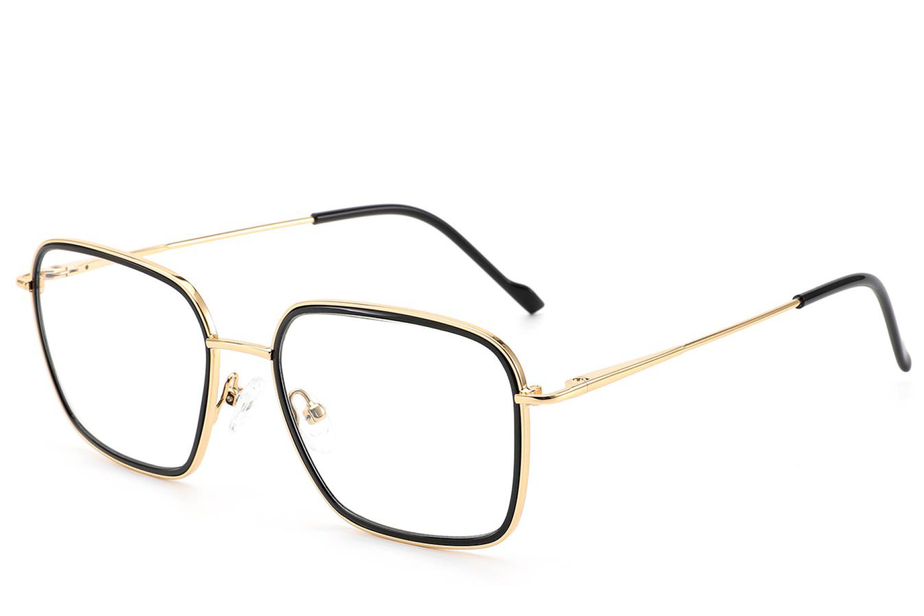 BS2012-3013_Black_Rectangular_Metal_Glasses_corner