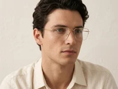 BS2012-3018_Golden_Semi-rimless_Metal_Glasses-tryon_male
