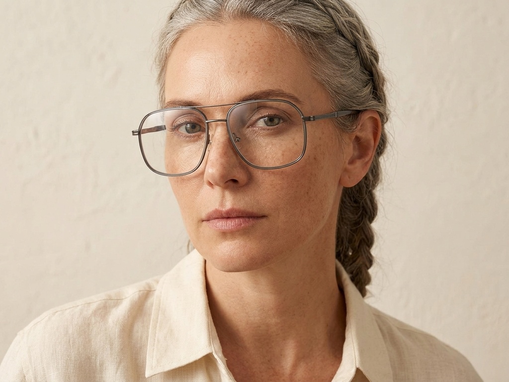 BS2012-3024_Grey_Aviator_Metal_Glasses-tryon_female