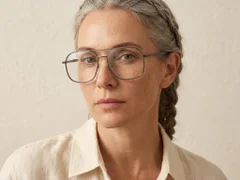 BS2012-3024_Grey_Aviator_Metal_Glasses-tryon_female