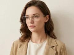 BS2012-3028_Golden_Semi-rimless_Metal_Glasses-tryon_female