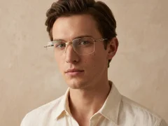BS2012-3028_Golden_Semi-rimless_Metal_Glasses-tryon_male
