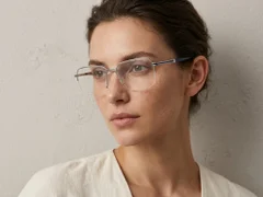 BS2012-3031_Silver_Semi-rimless_Metal_Glasses-tryon_female