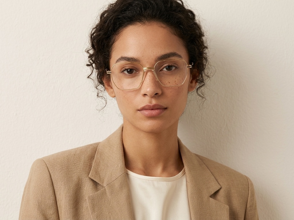 BS2012-3033_Golden_Geometric_Metal_Glasses-tryon_female