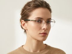 BS2012-3042_Green_Semi-rimless_Metal_Glasses-tryon_female