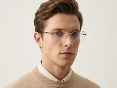 BS2012-3055_Golden_Semi-rimless_Metal_Glasses-tryon_male